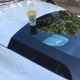 There is a small platform on which to place your take-out orders without fear of damaging the paint.
